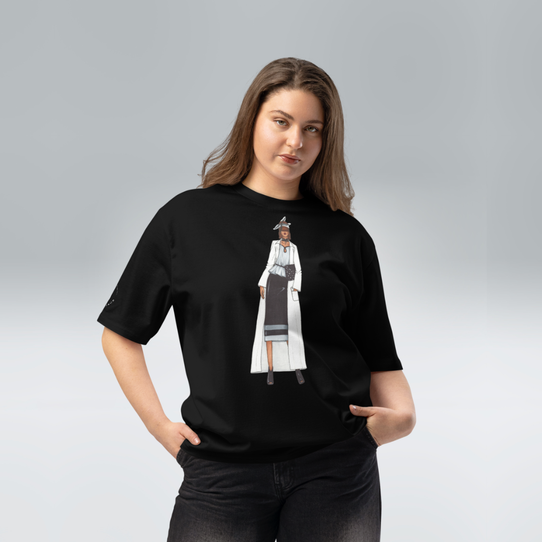 Noir Chic Oversized Unisex T-Shirt