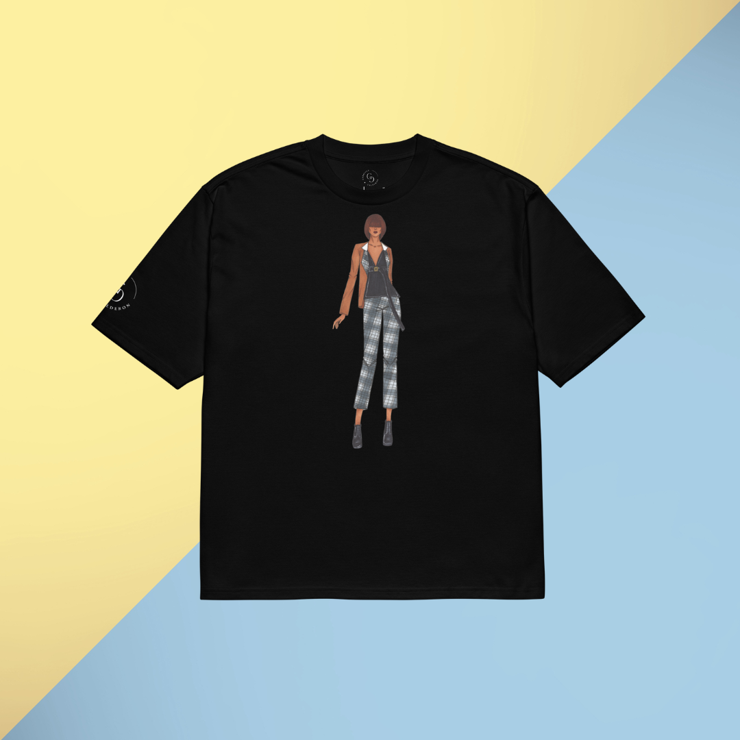 Power Plaid Oversized Unisex T-Shirt