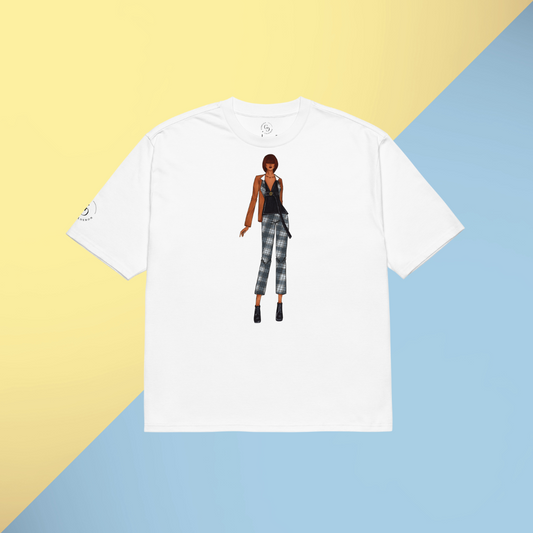 Power Plaid Oversized Unisex T-Shirt