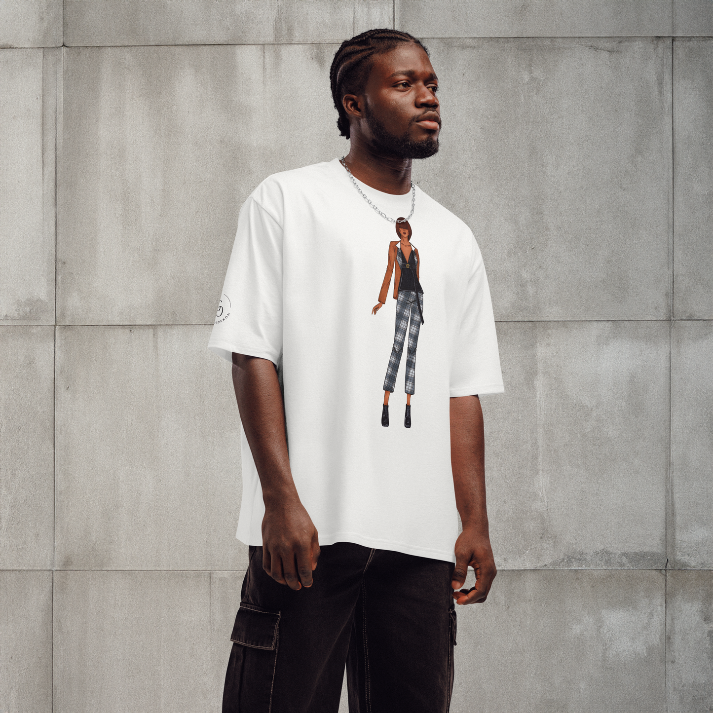 Power Plaid Oversized Unisex T-Shirt